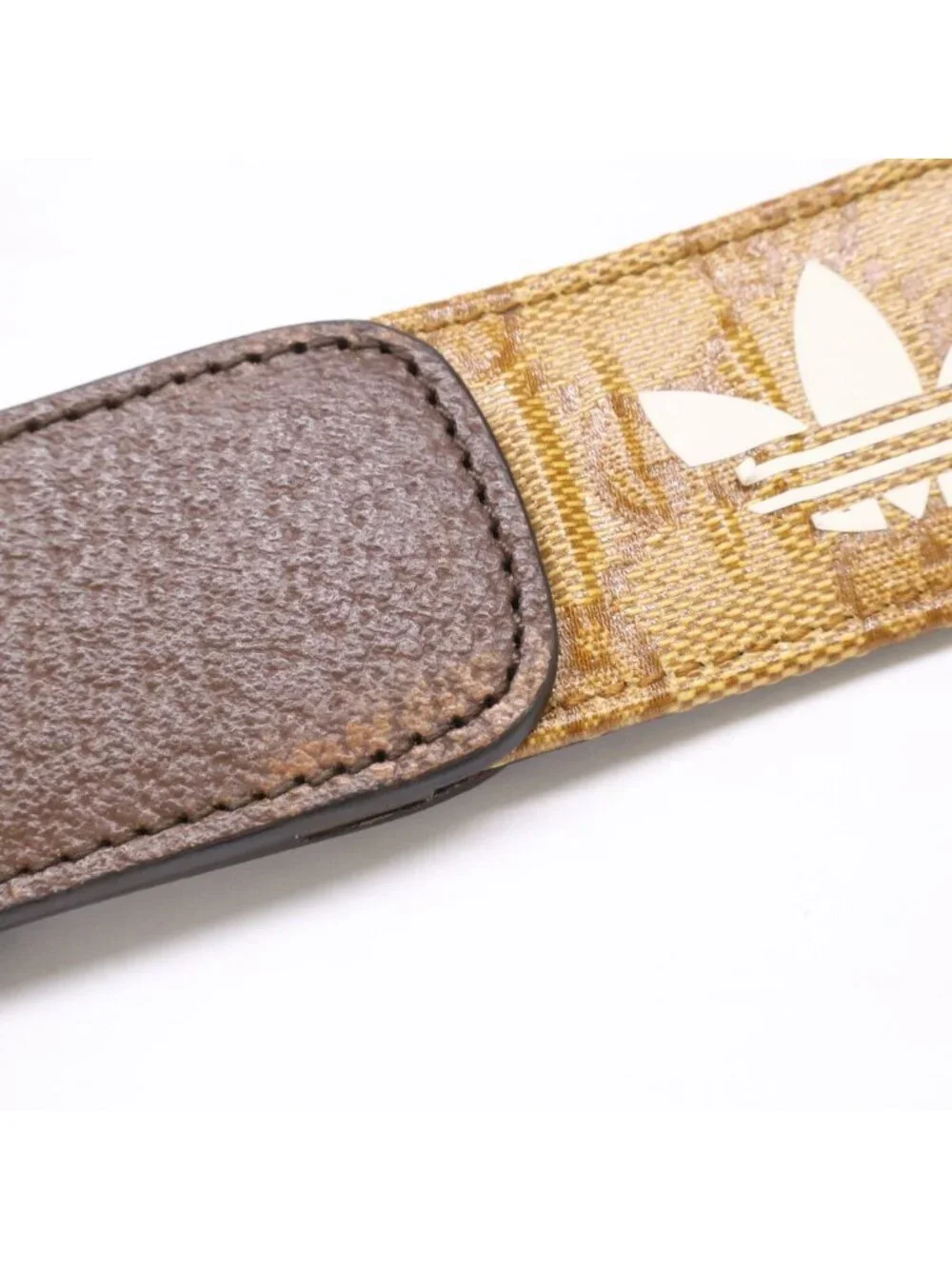 Gucci Adidas GG Logo Buckle Trefoil Belt